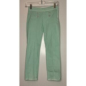 Girls Janie And Jack Side Zip Light Green Pants Size 8